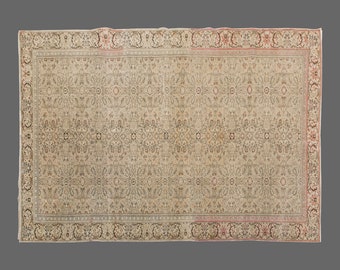 Turkish Rug, Vintage Rug, 6 x 9'3 feet, Oushak Rug, Antique Rug, Oriental Rug, Handmade Rug, Decorative Rug, Muted Rug, Old Rug,Area Rug