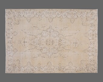 Area Rug, "Turkish Rug, Vintage Rug, 7 x 11 feet, Oushak Rug, Antique Rug, Oriental Rug, Handmade Rug, Decorative Rug, Large Rug, Old Rug