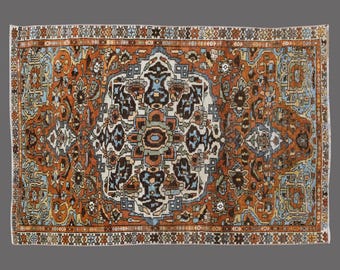 Garden of Anatolia, Vintage Turkish Rug, 4 x 6 ft Rug, Vintage Rug