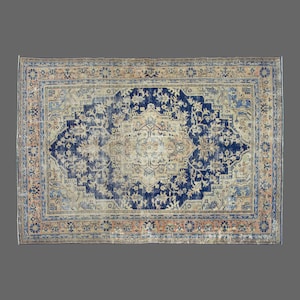 Vintage Rug, Area Rug, Turkish Rug, 6&#39;8 x 9&#39;9 feet, Oushak Rug, Antique Rug, Oriental Rug, Handmade Rug, Decorative Rug, Large Rug,Old Rug