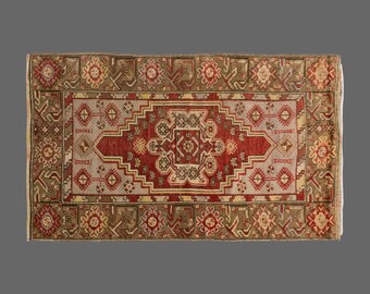 Turkish Rug, Vintage Rug, 2'9 x 4'8 feet, Oushak Rug, Antique Rug, Oriental Rug, Handmade Rug, Decorative Rug, Old Rug,Area Rug