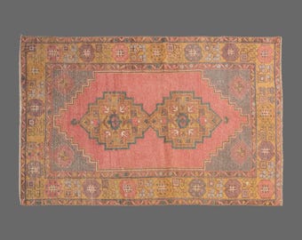 Suncore of Anatolia, Vintage Turkish Rug, 4 x 6 ft Rug, Vintage Rug