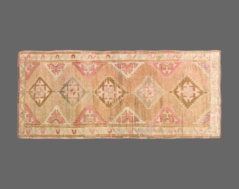 4'1 x 9 Floor" Turkish Runner,Oushak Rug Runner,Vintage Runner Rug,Oushak Rug Runner,Handmade Rug,Floor rug runner,Home Decor Rug Runner