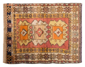 5x7 Turkish Handmade Wool Shaggy Rug,Bohemian Beni Ourain Rug,Flokati Rug