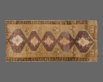 Vintage Rug, Area Rug, Turkish Rug, 5 x 12 feet, Oushak Rug, Antique Rug, Oriental Rug, Handmade Rug, Decorative Rug, Large Rug,Old Rug