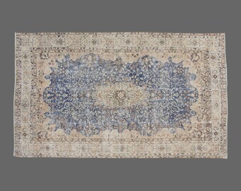 Turkish Rug, Area" Rug, Vintage Rug, 6'6 x 10 feet, Anatolian Rug, Antique Rug, Oriental Rug, Handmade Rug, Decorative Rug, Muted Rug