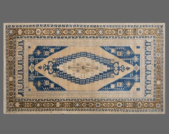 Antique Turkish Oushak Rug 170x310 cm (5.6x10.2 ft) | One-of-a-Kind Vintage
