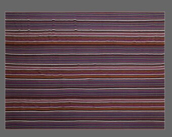 Minimalist Vintage Turkish Kilim Rug 295x400 cm (9.7x13.1 ft) | Handwoven 60+ Years Old