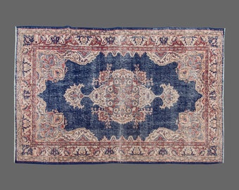 Area Rug, "Turkish Rug, Vintage Rug, 4 x 6'9 feet, Oushak Rug, Antique Rug, Oriental Rug, Handmade Rug, Decorative Rug, Large Rug, Old Rug