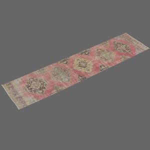 2&#39;4 X 12 feet Vintage Rug Runner,Floor Oushak Rug,Hallway Turkish Rug Runner,Oushak Rugs,long runner, narrow long runner,Oushak Long Runner