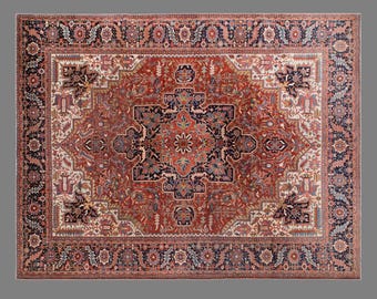 Vintage Turkish Rug, 296x384 cm (9.7x12.6 ft), Oushak Area Rug, Antique Handmade Rug, 60+ yrs, One of a Kind