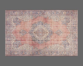 Chic" Rug,6'5 x 10'4 feet, 200 x 317 cm,Wonderful Turkish Rugs on Sale!FREE SHIPPING! Vintage Rug,Turkish Rug,Decorative Rug,Oushak Rug,Rug
