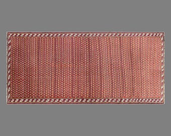 Vintage Turkish Runner Rug, 3.7 x 9.5 ft Handmade Wool Rug, Traditional Anatolian Hallway Rug