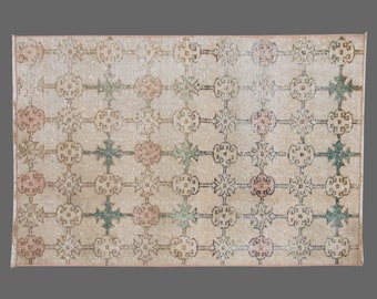 Vintage Rug", Area Rug, Turkish Rug, 2.4 x 4.0 feet, Oushak Rug, Antique Rug, Oriental Rug, Handmade Rug, Decorative Rug,Large Rug,Old Rug