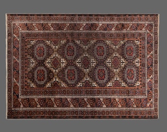 60+ yrs Old 135x215 cm Vintage Oushak Rug – Handwoven Wool Area Rug – Bohemian Tribal & Caucasian Design