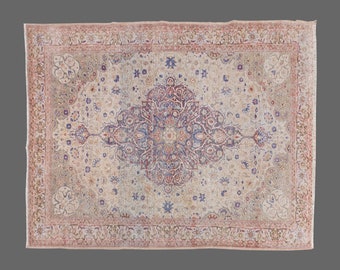 Area Rug, "Turkish Rug, Vintage Rug, 4'3 x 6'4 feet, Oushak Rug, Antique Rug, Oriental Rug, Handmade Rug, Decorative Rug, Large Rug, Old Rug