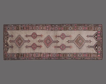Vintage Turkish Rug, 5x14 Runner, Handwoven Wool Carpet, Extra Long Hallway Rug, Vintage Runner, 5x14 Rug