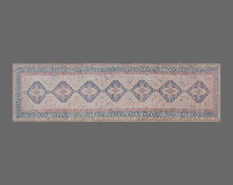 4 x 15 ft Vintage Rug, Runner,Floor Oushak Rug,Hallway Turkish Rug Runner, Oushak Rugs,long runner, narrow long runner,Oushak Long Runner