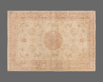 4x7" feet,Oushak Rug,Wonderful Turkish Rugs on Sale! FREE SHIPPING! Vintage Rug,Turkish Rug,Decorative Rug,Rug,Chic Rug,121 x 200cm