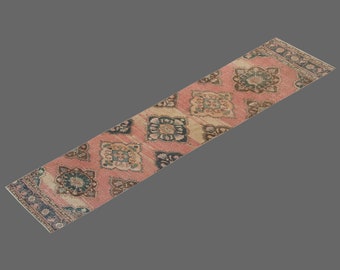 Runner Rug", Antique Rug, 2'6 x 12'4 feet, Oushak Rug, Vintage Rug, Turkish Rug, Hallway Rug, Floor Rug, Kitchen Rug, Wool Rug, Old Rug