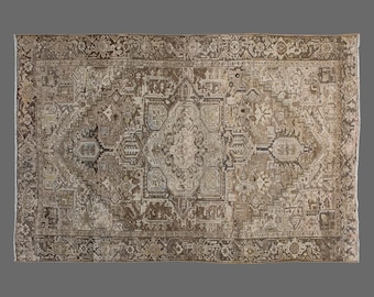 8x11 Vintage Turkish Rug, Area Rug, Large Rug, Handwoven Wool Carpet, Oversized Boho Area Rug, Living Room Decor, 8x11 Carpet