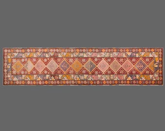 Vintage Anatolian Runner Rug 89x345 cm / 2'11"×11'4" Wool Hallway Rug, 60+ Yrs Old,  one-of-a-kind Kurdish Herki handmade wool runner rug