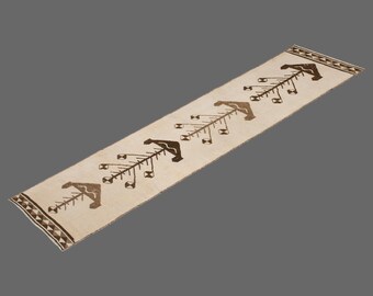 3'3 x 12'2 ft Vintage Rug Runner,Floor Oushak Rug,Hallway Turkish Rug Runner,Oushak Rugs,narrow long runner,100 x 372 cm Runner