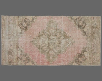 Vintage Rug", Area Rug, Turkish Rug, 2.4 x 4.8 feet, Oushak Rug, Antique Rug, Oriental Rug, Handmade Rug, Decorative Rug,Large Rug,Old Rug