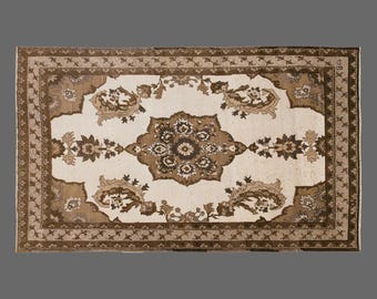 Vintage Turkish Rug, 6x9 Rug, Handwoven Wool Carpet, Boho Area Rug, Area Rug, Wool Rug, 6x9 Carpet, Wool Carpet