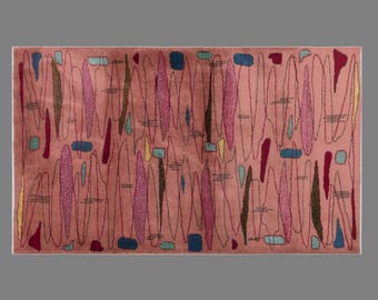 Handmade Turkish Rug 127x210 cm (4'2" x 6'11"), Vintage Oushak, 60+ Years Old Antique Oriental Wool Piece