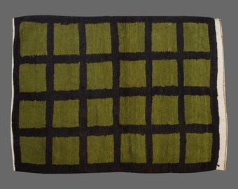 4x5 Moroccan Wool Beni Ourain Rug,Vintage Bohemian Flokati Rug