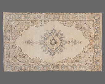 Palace Grace, Vintage Isparta Floral Rug, 4 x 6 ft Rug, Vintage Rug