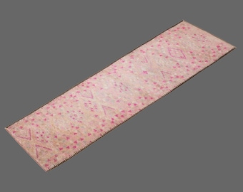 3.1 X 12.6 Floor Turkish Runner,Oushak Rug Runner,Vintage Runner Rug,Oushak Rug Runner,Handmade Rug,Floor rug runner,Home Decor Rug Runner