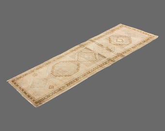 Whispers of Malatya, Vintage Turkish Runner, 3 x 10 ft Rug, Vinatge Runner Rug