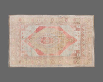 Vintage Turkish Rug 5x7 | Handwoven Wool on Wool | 150x222 cm | Bohemian Anatolian Carpet 60+ Years Old, Vintage Rrug, Turkish Rug, Wool rug