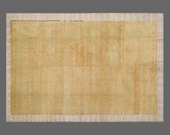 Large Vintage Turkish Kars Rug 205x295 cm (6.7x9.7 ft) | 60+ Year Old Wool Rug