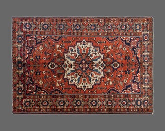 Handwoven Nomadic Carpet, Vintage Wool Turkish Rug 5'9" x 8'11" | 176 x 272 cm,  Bohemian Decor, 1960s Wool on Wool, Anatolian Rug