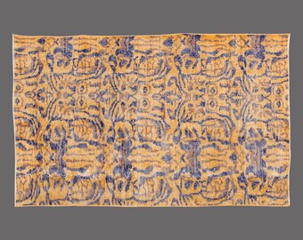 Rhythm of Oushak, Vintage Turkish Rug, 3 x 6 ft Rug, Vintage Rug