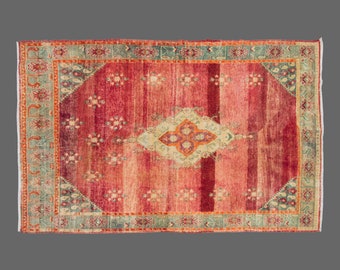 Vintage Rug, Area Rug, Turkish Rug, 6'3 x 9 feet, Oushak Rug, Antique Rug, Oriental Rug, Handmade Rug, Decorative Rug, Large Rug,Old Rug