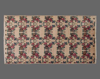 Turkish Rug,Decorative" Rug,Wonderful Turkish Rugs on Sale! FREE SHIPPING! Vintage Rug,Oushak Rug,Rug,Chic Rug,5'2" x 9'4" feet 157 x 284 cm