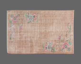 Vintage Rug, Area Rug, Turkish Rug, 6 x 9 feet, Oushak Rug, Antique Rug, Oriental Rug, Handmade Rug, Decorative Rug, Large Rug,Old Rug