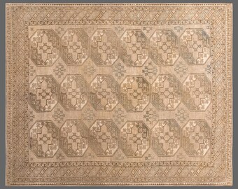 Authentic Vintage Anatolian Wool Rug 218x330 cm / 7.1x10.8 ft – 60+ Years Old Handwoven 1960s Turkish Nomadic Kilim, Bohemian Tribal Design