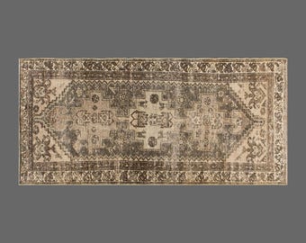 Area Rug, Turkish Rug, Vintage Rug, 3 x 6 feet, Oushak Rug, Antique Rug, Oriental Rug, Handmade Rug, Decorative Rug, Muted Rug, Old Rug