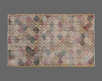 Turkish Rug, Area" Rug, Vintage Rug, 4'4 x 7 feet, Anatolian Rug, Antique Rug, Oriental Rug, Handmade Rug, Decorative Rug, Muted Rug