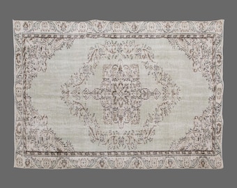 Vintage Turkish Rug, 6x9 Rug, Area Rug, Turkish rug, Handwoven Wool Carpet, Boho Area Rug, Wool Rug, 6x9 Carpet