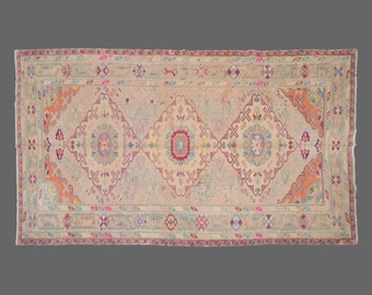 7x13 Vintage Beige Large Soumak Rug,Turkish Beige Soumak Carpet,Handmade Beige Oushak Rug,Anatolian Rug
