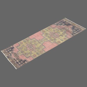 2.6 X 8.8 ft Vintage Rug Runner,Floor Oushak Rug,Hallway Turkish Rug Runner,Oushak Rugs,long runner, narrow long runner,Oushak Long Runner