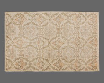 Vintage Rug", Area Rug, Turkish Rug, 3.10 x 5.8 feet, Oushak Rug, Antique Rug, Oriental Rug, Handmade Rug, Decorative Rug,Large Rug,Old Rug