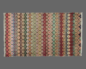 Turkish Rug, Vintage Rug, 4'8 x 8'8 feet, Oushak Rug, Antique Rug, Oriental Rug, Handmade Rug, Decorative Rug, Muted Rug, Old Rug,Area Rug