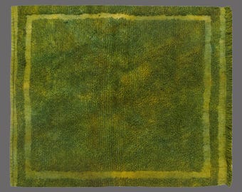 Shaggy Turkish Tulu Rug: Bohemian Wool Beni Ourain Style, Vintage Handmade